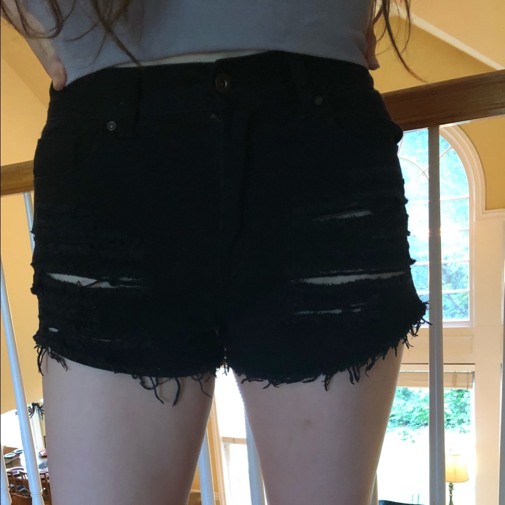 Forever 21 black denim shorts